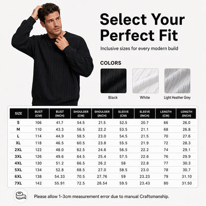 ⏰ Seasonal changeover sale: 50% off – quality at half the price! ✨Men's Cable Knit Crewneck Sweatshirt