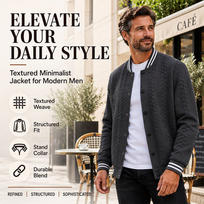 Men's Casual Jacquard Baseball Jacket