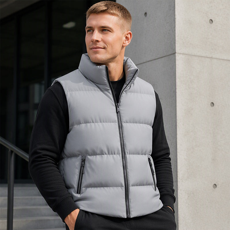 Men's Classic Stand Collar Padded Vest