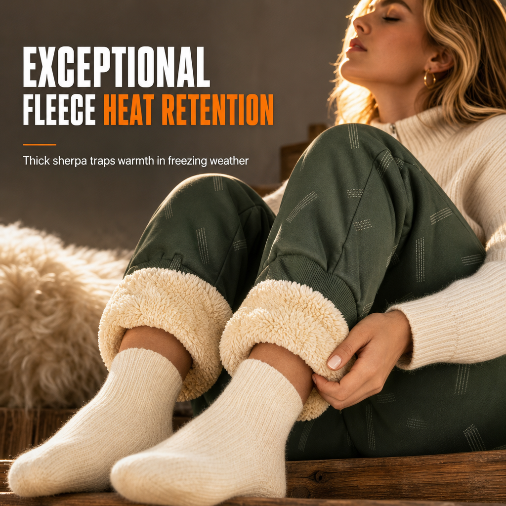 ✨Unisex Relaxed-Fit Sports Pants with Sherpa Lining