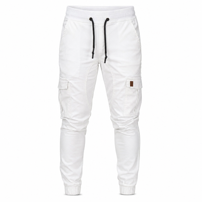 Kvinnors lediga enfärgade cargo-joggers