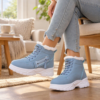 👢50 % rabatt🍂Vinterstövlar för damer med fleecefoder – lätta, värmande och stänkskyddade