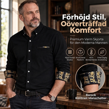 👔  Herr Corduroyskjorta med Fleecefoder - Klassisk Snickarbyssnitt med Optimal Värme för Kallt Väder ❄️🛒