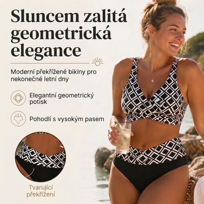 👙🌊Dámský dvoudílný bikini set s vysokým pasem