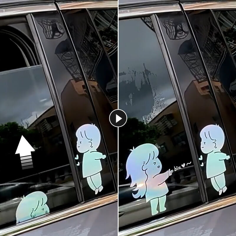 【3 sztuki w 1 opakowaniu】Lovely couple car sticker