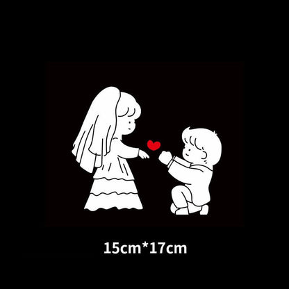 【3 sztuki w 1 opakowaniu】Lovely couple car sticker