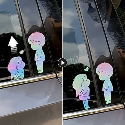 【3 sztuki w 1 opakowaniu】Lovely couple car sticker