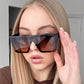 Jednoczęściowe okulary przeciwsłoneczne z dużą oprawką