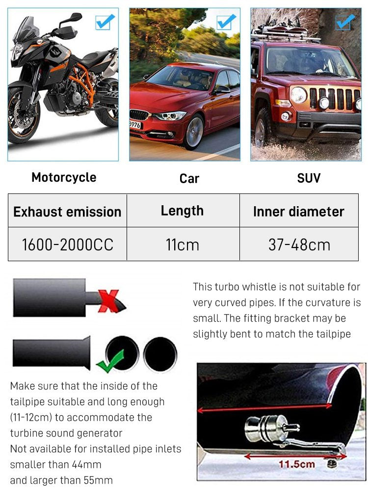 Super ryk rury wydechowej (samochód, motocykl)
