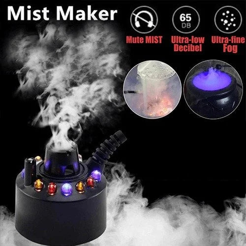 【👿Dekoracje na Halloween】Nebulizator ultradźwiękowy z 12 diodami LED