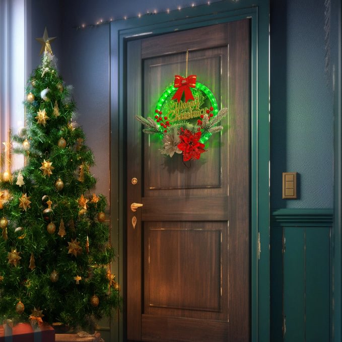 Świąteczna girlanda świetlna do zawieszenia na drzwiach