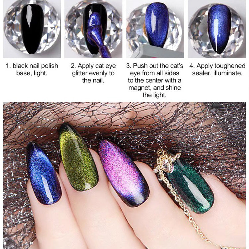 🎁Wykwintny prezent🎁 - 💅lakier do paznokci Super Galaxy Cat's Eye✨✨✨