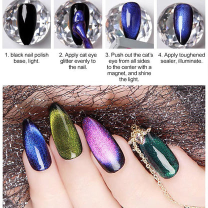 🎁Wykwintny prezent🎁 - 💅lakier do paznokci Super Galaxy Cat's Eye✨✨✨